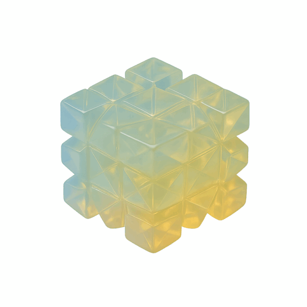 Opalite 369 Power Cube – Rainbow Energy Crystal for Clarity and Flow